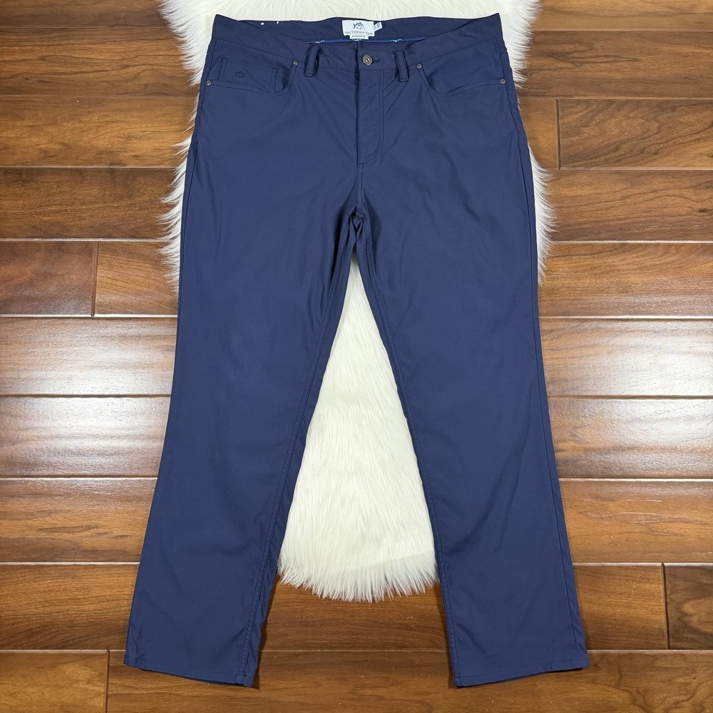 Southern Tide Men's Size 38 Blue Intercoastal Performance 5 Pocket Pants 4115